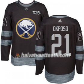 Miesten NHL Buffalo Sabres Pelipaita Kyle Okposo 21 1917-2017 100th Anniversary Adidas Musta Authentic